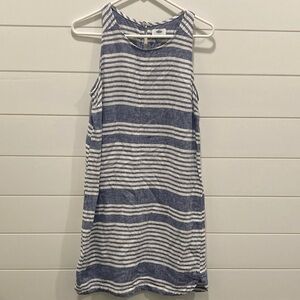 Old Navy Blue and White Striped Dress